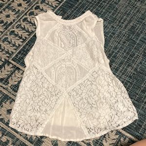 WHITE LACE TANK TOP WORN TWICE